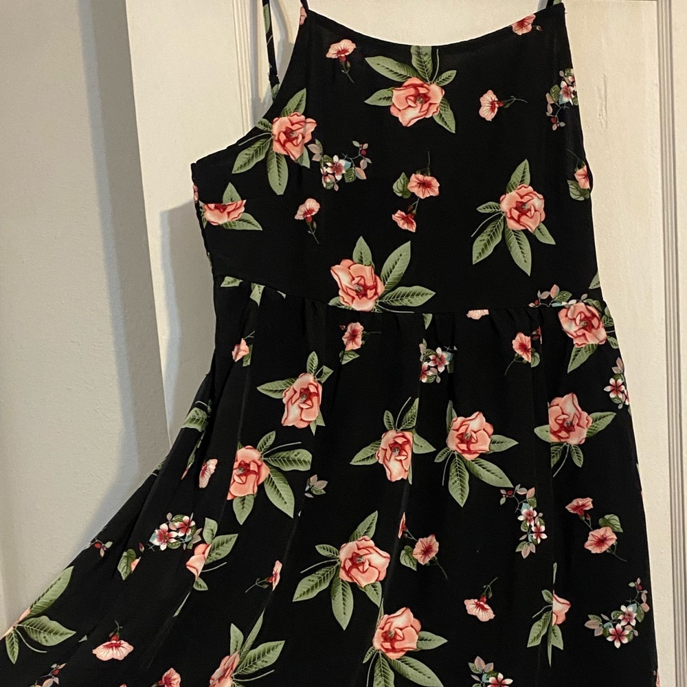 Black floral dress